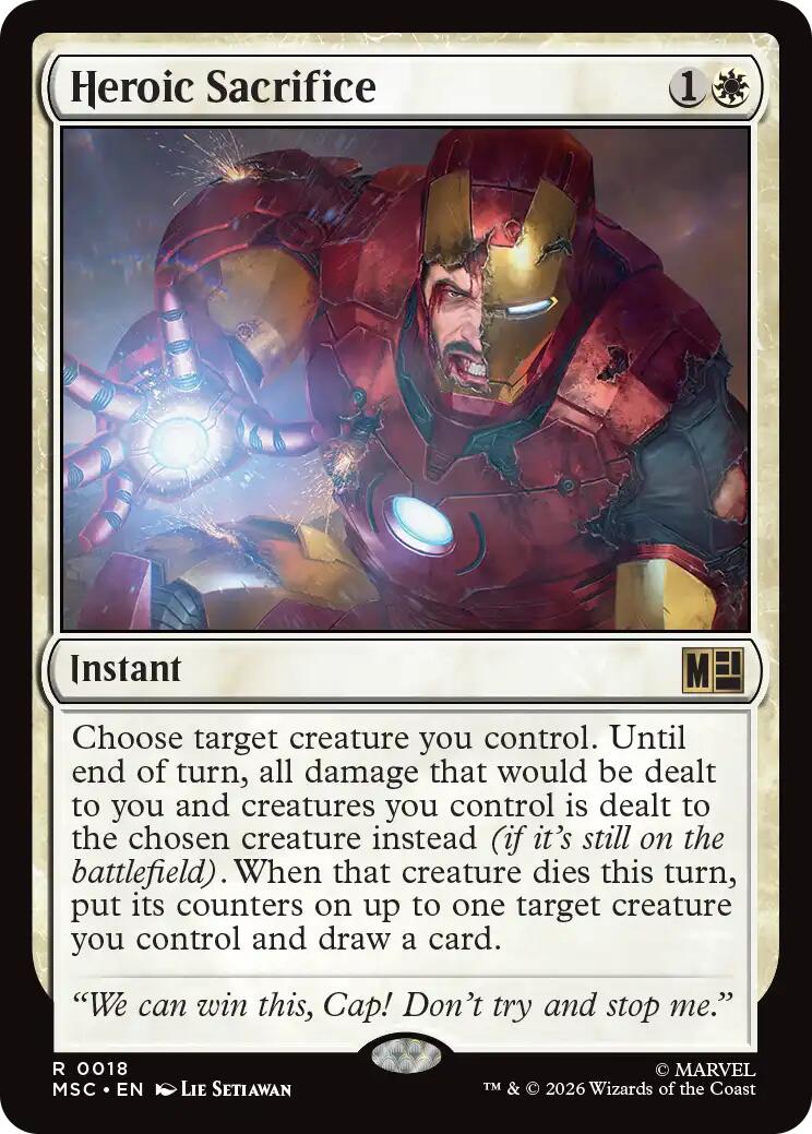 Heroic Sacrifice (Surge Foil) [Marvel Super Heroes Commander] | Jack's On Queen