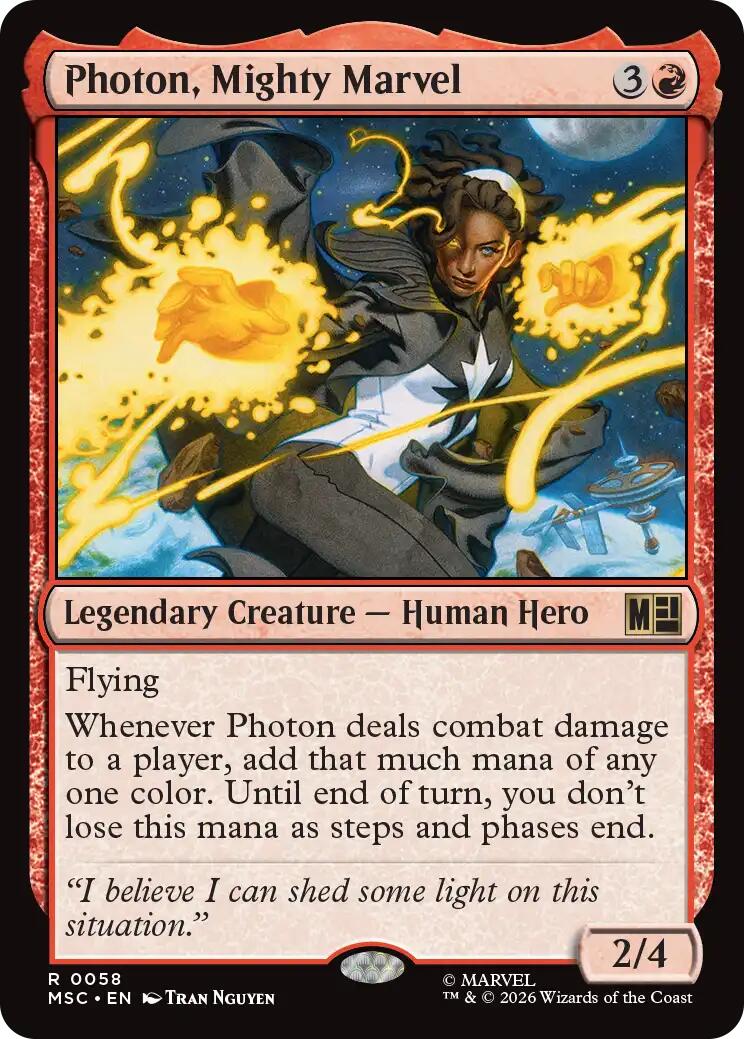 Photon, Mighty Marvel (Surge Foil) [Marvel Super Heroes Commander] | Jack's On Queen