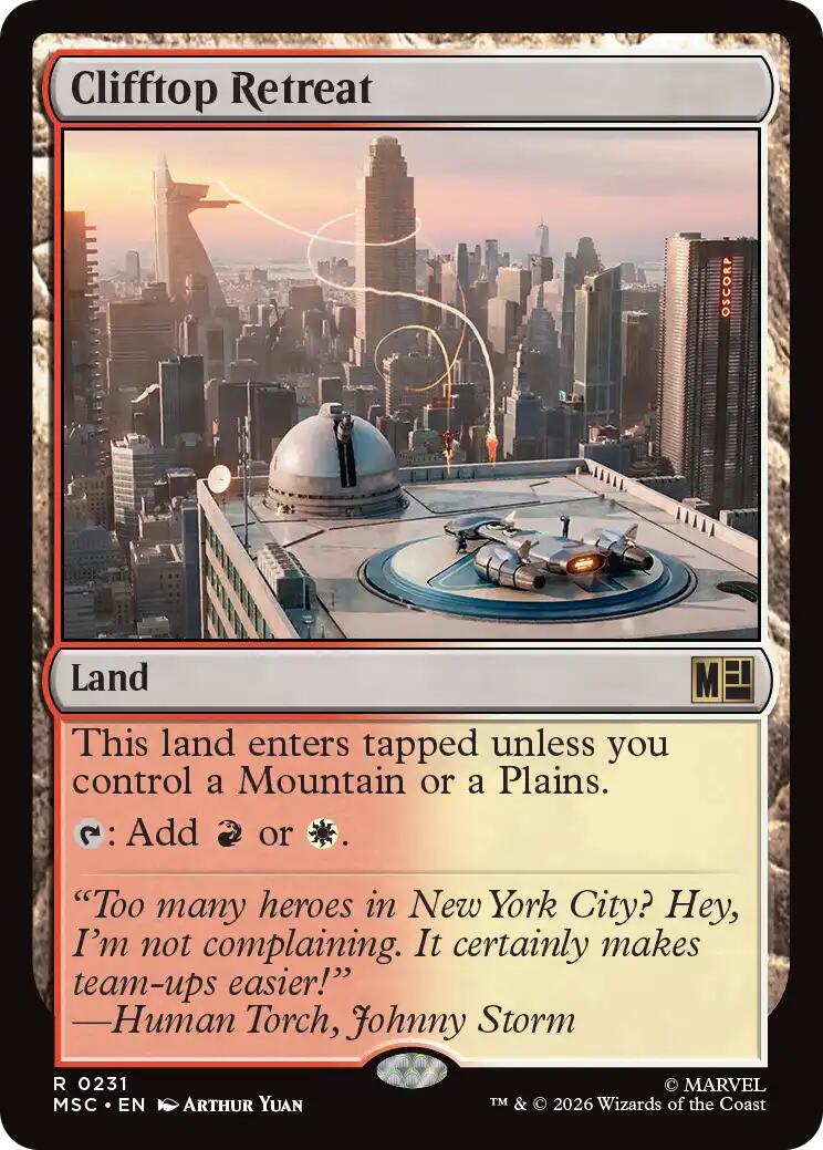 Clifftop Retreat (Surge Foil) [Marvel Super Heroes Commander] | Jack's On Queen