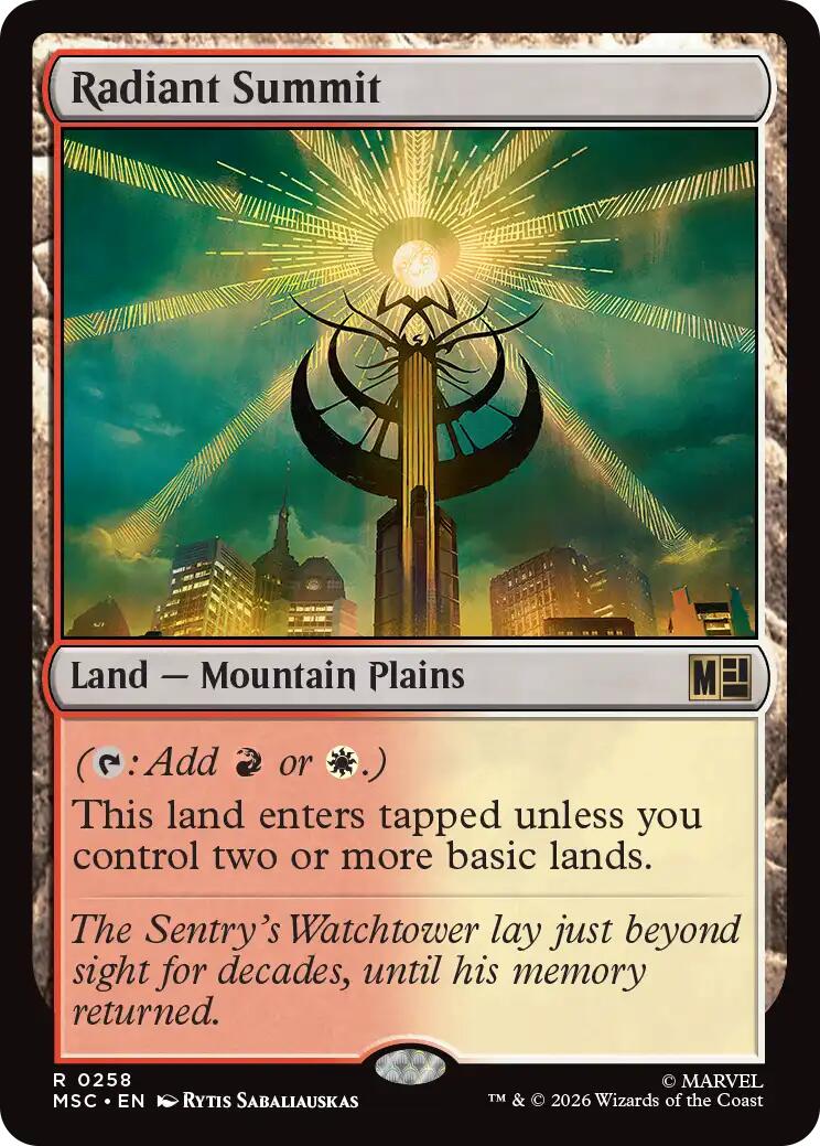 Radiant Summit (Surge Foil) [Marvel Super Heroes Commander] | Jack's On Queen
