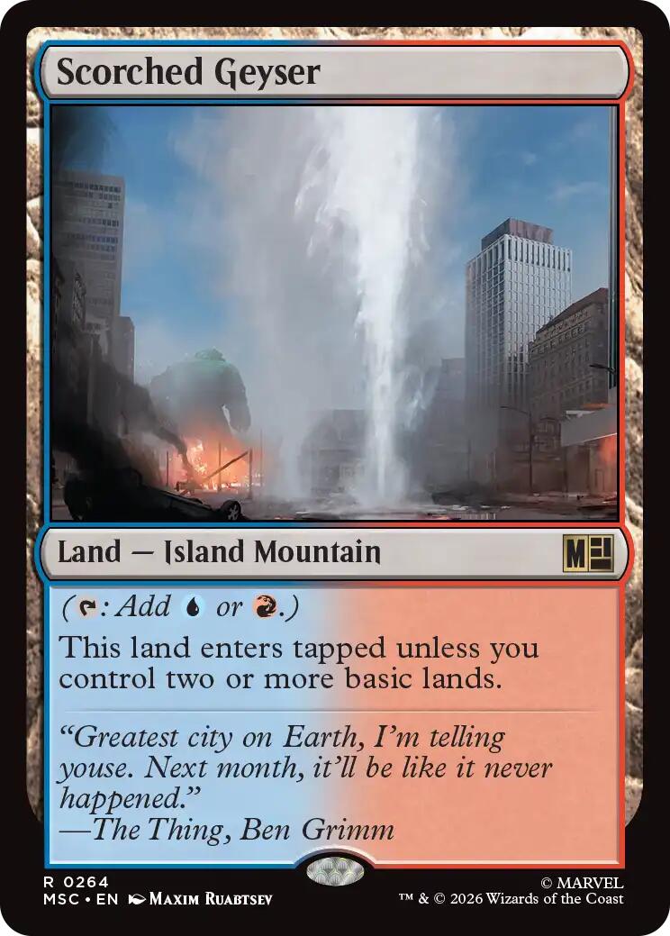 Scorched Geyser (Surge Foil) [Marvel Super Heroes Commander] | Jack's On Queen