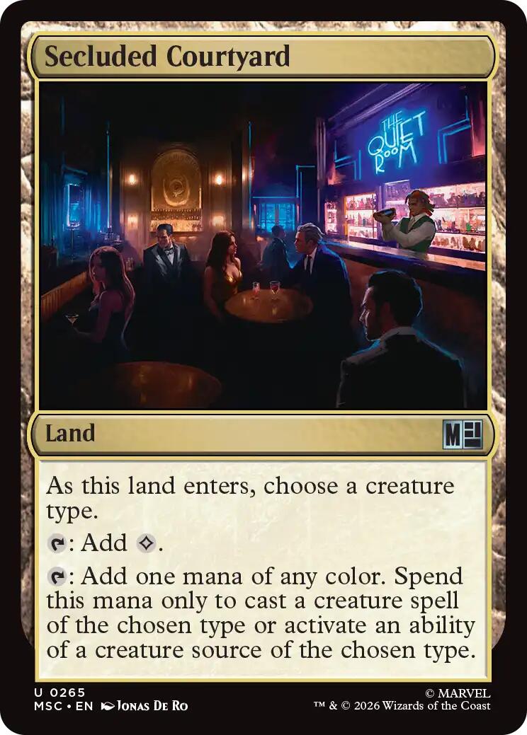 Secluded Courtyard (Surge Foil) [Marvel Super Heroes Commander] | Jack's On Queen
