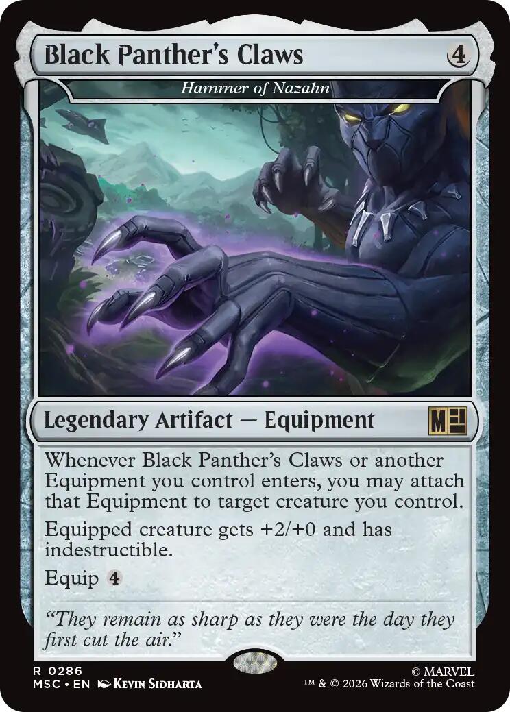 Black Panther's Claws - Hammer of Nazahn (Surge Foil) [Marvel Super Heroes Commander] | Jack's On Queen