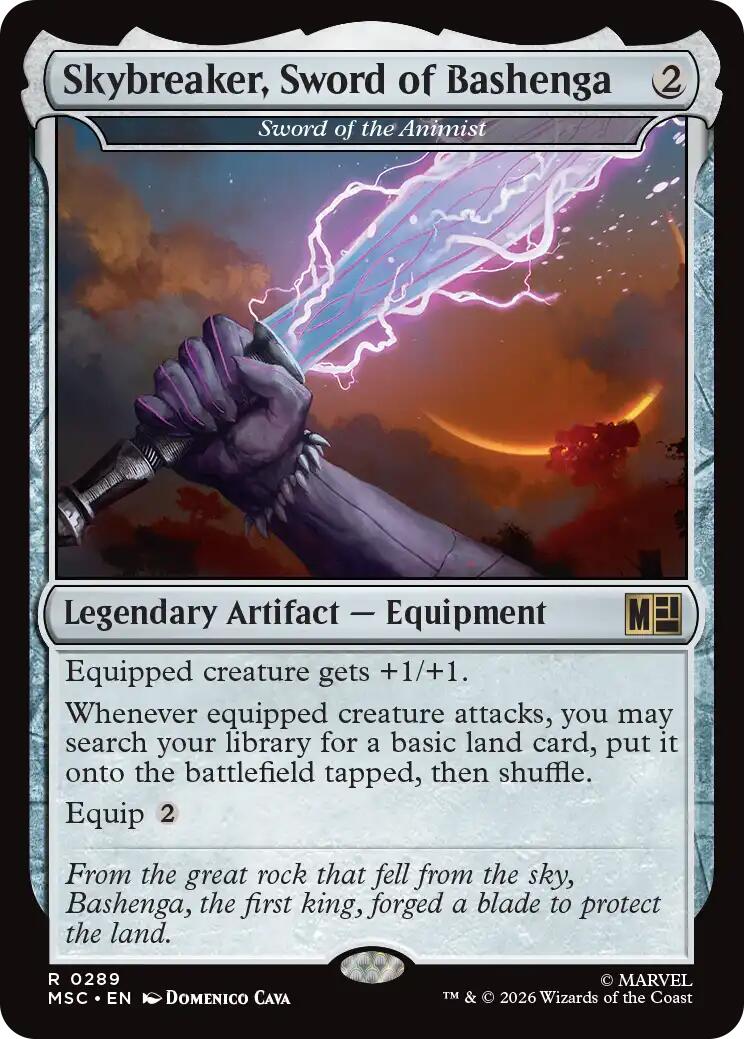 Skybreaker, Sword of Bashenga - Sword of the Animist (Surge Foil) [Marvel Super Heroes Commander] | Jack's On Queen