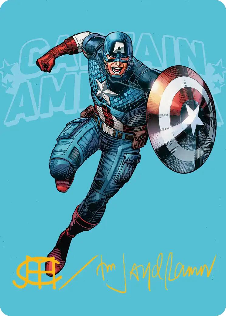 Captain America, Super-Soldier Art Card (Gold-Stamped Signature) [Marvel Super Heroes Art Series] | Jack's On Queen