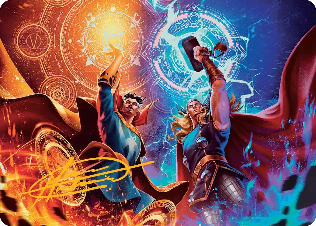 We Say Thee Nay! Art Card (Gold-Stamped Signature) [Marvel Super Heroes Art Series] | Jack's On Queen