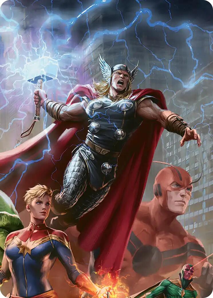 Thor, Guardian of Midgard Art Card [Marvel Super Heroes Art Series] | Jack's On Queen