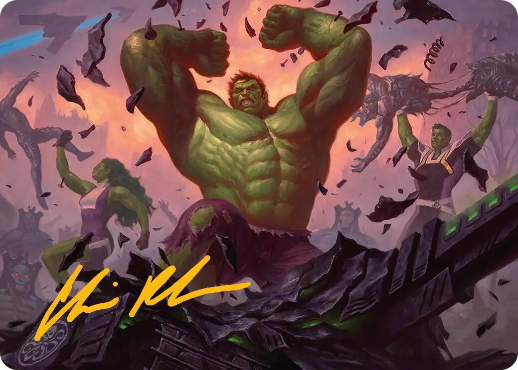 HULK SMASH! Art Card (Gold-Stamped Signature) [Marvel Super Heroes Art Series] | Jack's On Queen