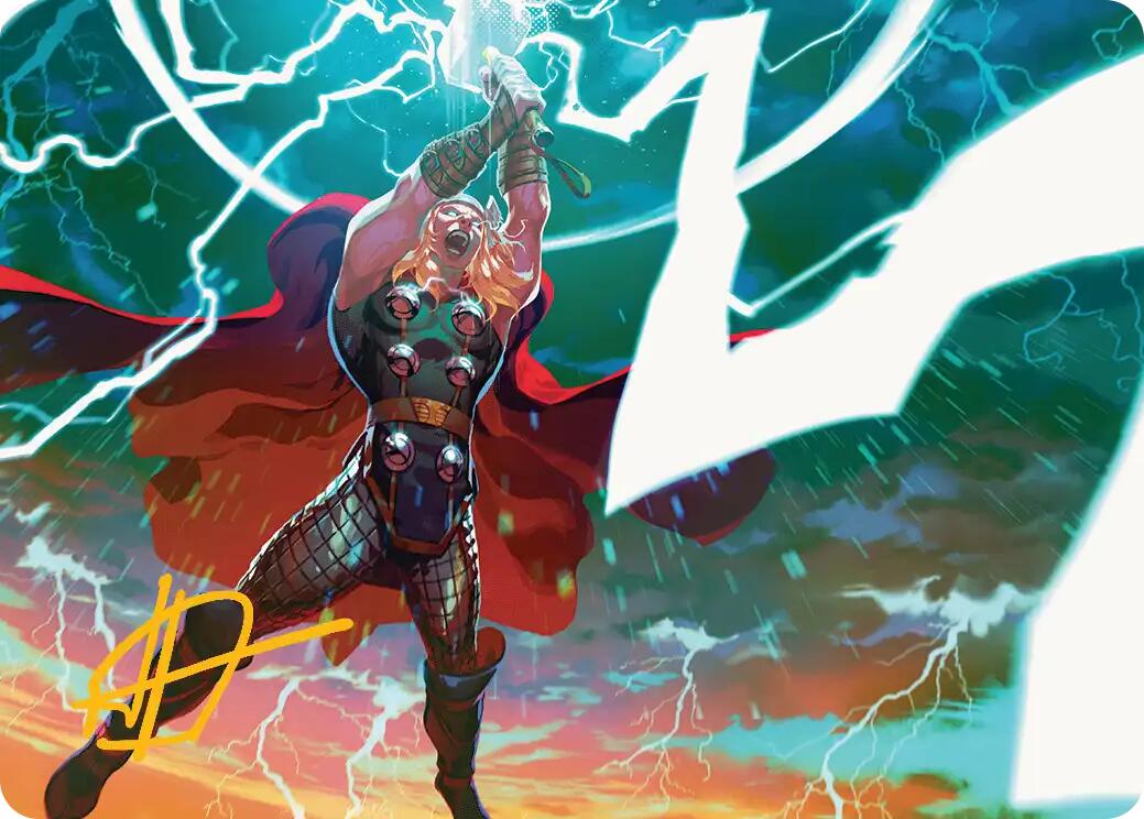 Lightning Strike Art Card (Gold-Stamped Signature) [Marvel Super Heroes Art Series] | Jack's On Queen