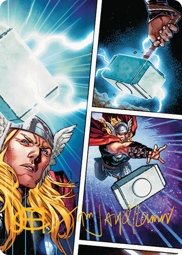 Mjolnir, Hammer of Thor Art Card (Gold-Stamped Signature) [Marvel Super Heroes Art Series] | Jack's On Queen