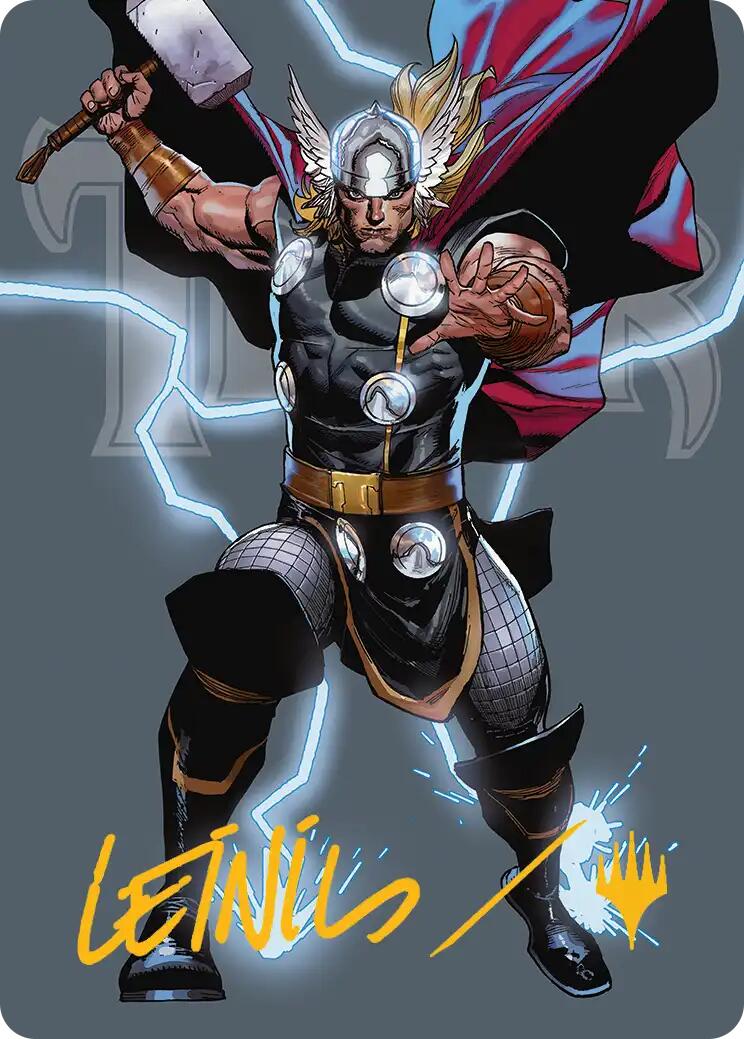 Thor, God of Thunder Art Card (Gold-Stamped Signature) [Marvel Super Heroes Art Series] | Jack's On Queen