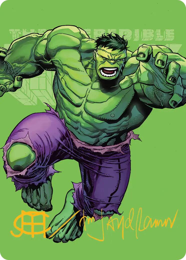 The Incredible Hulk Art Card (Gold-Stamped Signature) [Marvel Super Heroes Art Series] | Jack's On Queen