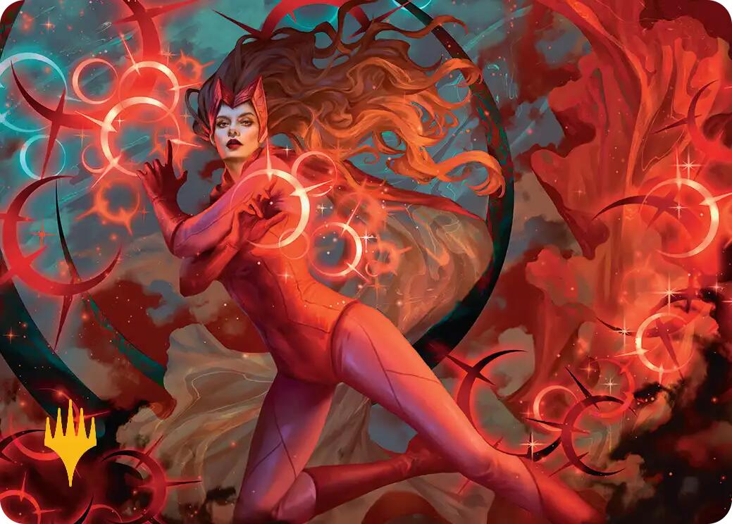 Scarlet Witch, Chaotic Avenger Art Card (Gold-Stamped Planeswalker Symbol) [Marvel Super Heroes Art Series] | Jack's On Queen