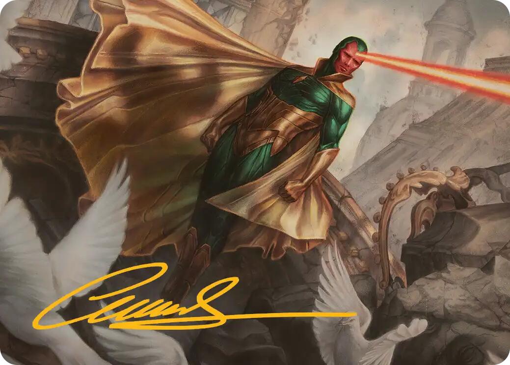The Vision Art Card (Gold-Stamped Signature) [Marvel Super Heroes Art Series] | Jack's On Queen