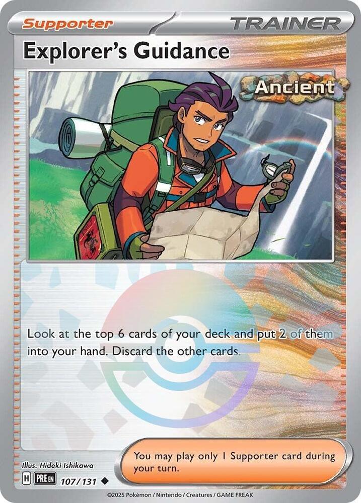 Explorer's Guidance (107/131) (Poke Ball Pattern) [Scarlet & Violet: Prismatic Evolutions] | Jack's On Queen