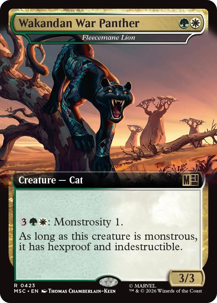 Wakandan War Panther - Fleecemane Lion (Extended Art) [Marvel Super Heroes Commander] | Jack's On Queen