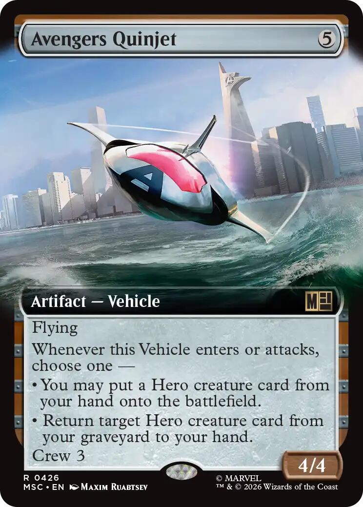 Avengers Quinjet (Extended Art) [Marvel Super Heroes Commander] | Jack's On Queen