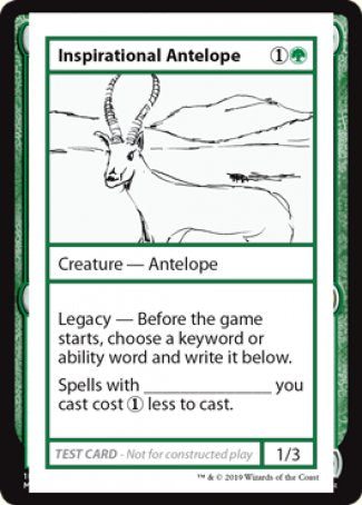 Inspirational Antelope (2021 Edition) [Mystery Booster Playtest Cards] | Jack's On Queen