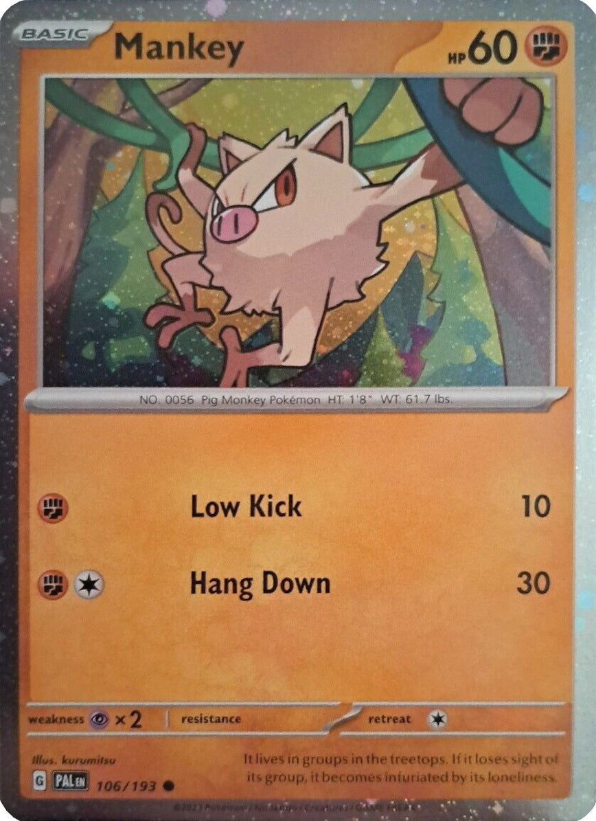 Mankey (106/193) (Cosmos Holo) [Scarlet & Violet: Paldea Evolved] | Jack's On Queen