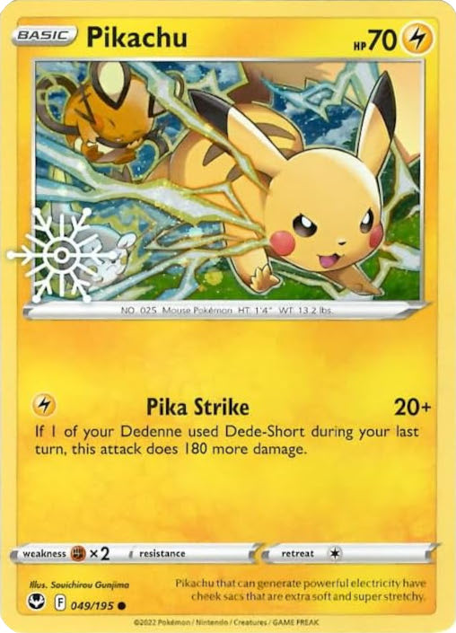 Pikachu (049/195) (Holiday Calendar) [Sword & Shield: Silver Tempest] | Jack's On Queen