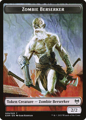 Human Warrior // Zombie Berserker Double-Sided Token [Kaldheim Tokens] | Jack's On Queen