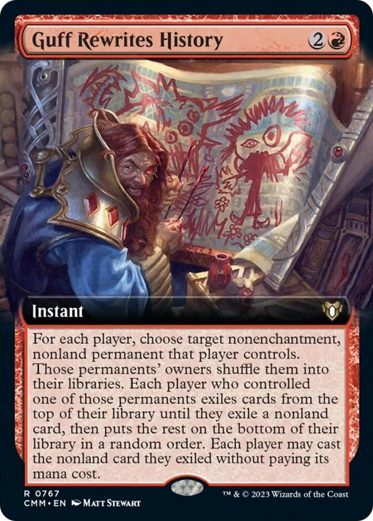 Guff Rewrites History (Extended Art) [Commander Masters] | Jack's On Queen