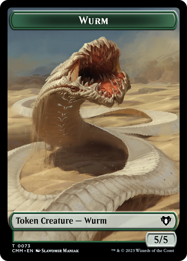 Wurm // Spider Double-Sided Token [Commander Masters Tokens] | Jack's On Queen