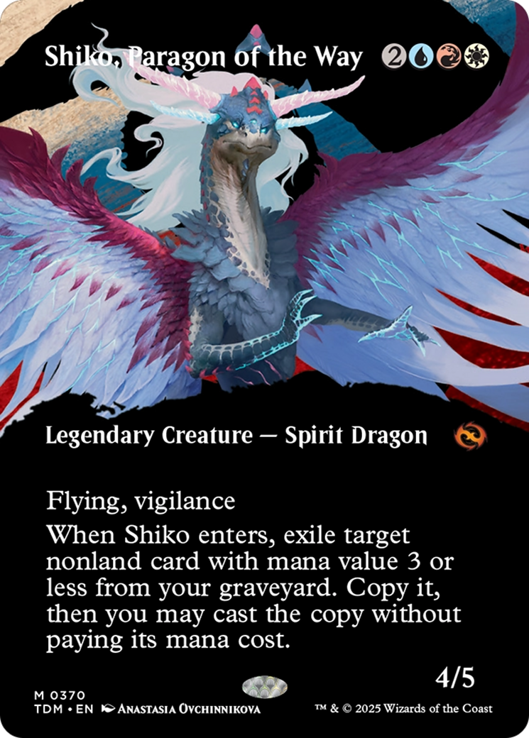 Shiko, Paragon of the Way (Borderless) [Tarkir: Dragonstorm] | Jack's On Queen