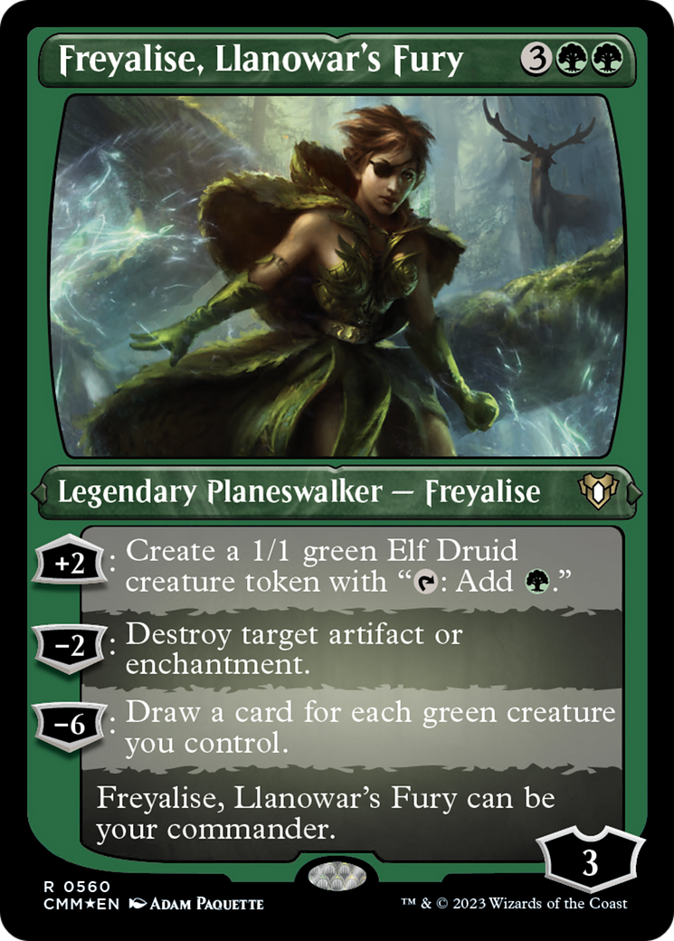 Freyalise, Llanowar's Fury (Foil Etched) [Commander Masters] | Jack's On Queen