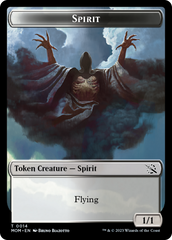 Knight (7) // Spirit (14) Double-Sided Token [March of the Machine Commander Tokens] | Jack's On Queen