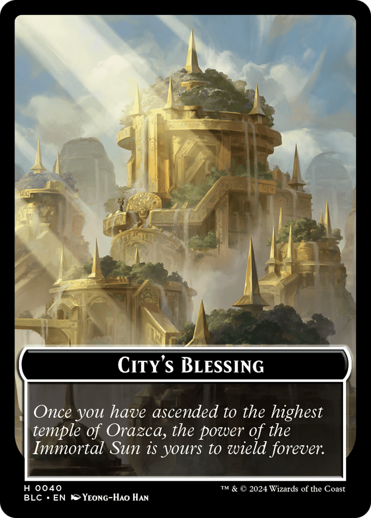 Hamster // City's Blessing Double-Sided Token [Bloomburrow Commander Tokens] | Jack's On Queen