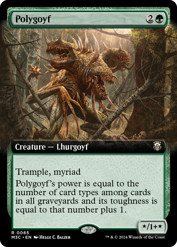 Polygoyf (Extended Art) (Ripple Foil) [Modern Horizons 3 Commander] | Jack's On Queen