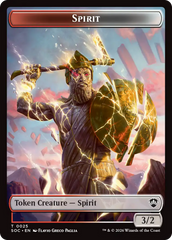 Spirit (0025) // Rogue Double-Sided Token [Secrets of Strixhaven Commander Tokens] | Jack's On Queen