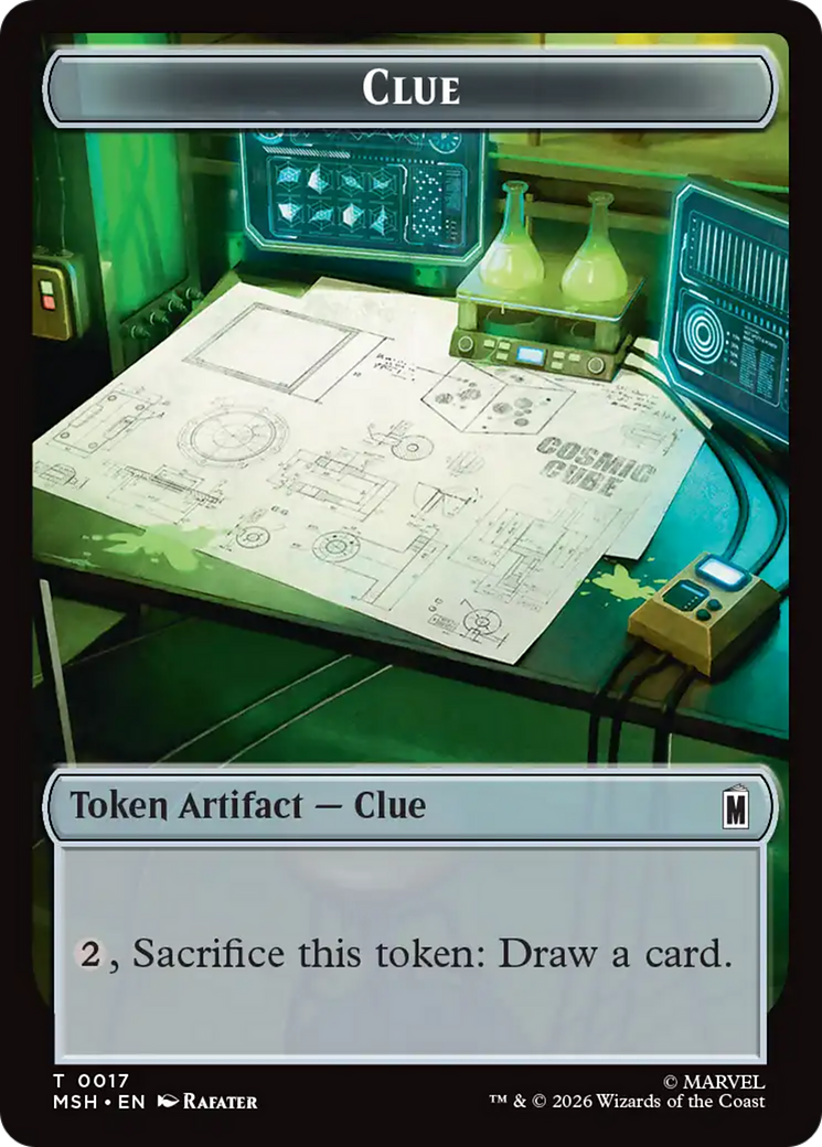 Soldier // Clue Double-Sided Token [Marvel Super Heroes Tokens] | Jack's On Queen