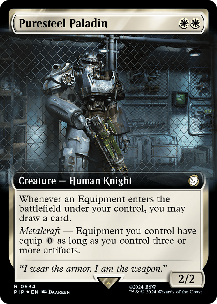 Puresteel Paladin (Extended Art) (Surge Foil) [Fallout] | Jack's On Queen