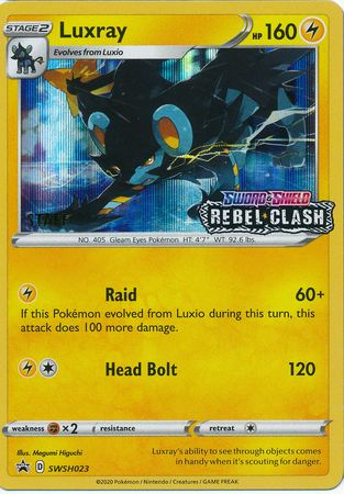 Luxray (SWSH023) (Staff Prerelease Promo) [Sword & Shield: Black Star Promos] | Jack's On Queen