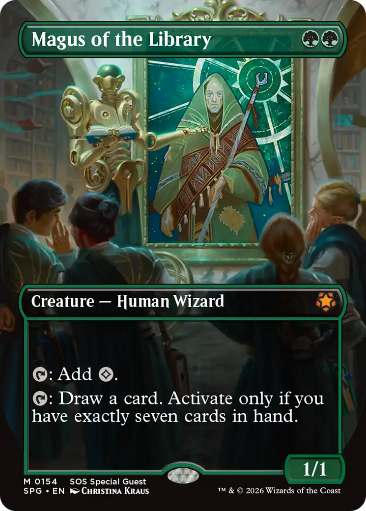 Magus of the Library (Borderless) [Secrets of Strixhaven Special Guests] | Jack's On Queen