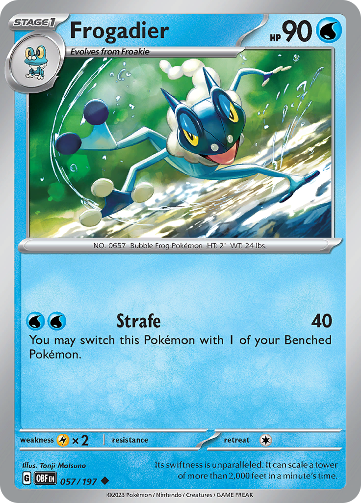 Frogadier (057/197) [Scarlet & Violet: Obsidian Flames] | Jack's On Queen