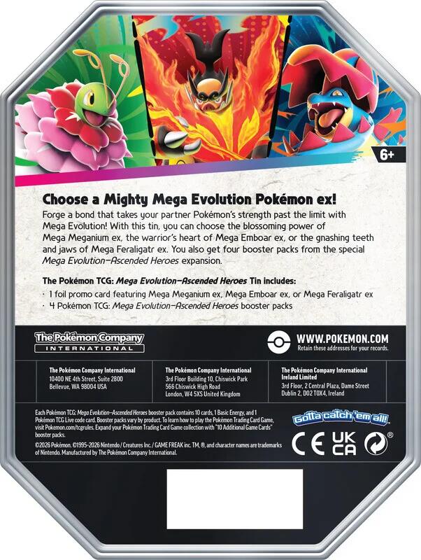 Ascended Heroes Tin [Mega Emboar ex] | Jack's On Queen