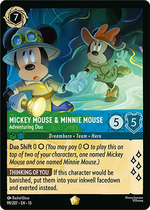 Mickey Mouse & Minnie Mouse - Adventuring Duo (99/207) [Attack of the Vine!] | Jack's On Queen