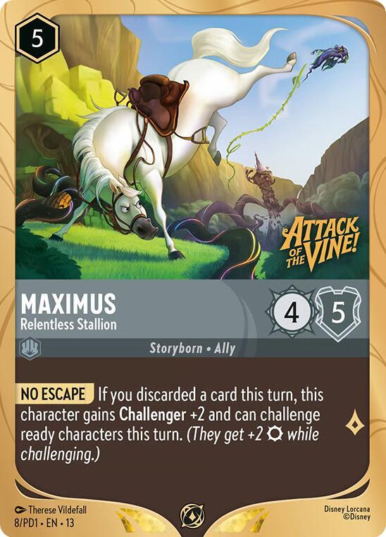 Maximus - Relentless Stallion (8) [Disney Lorcana Promo Cards] | Jack's On Queen