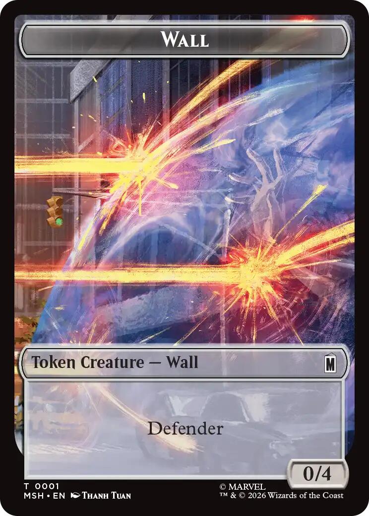 Wall // Alien Double-Sided Token [Marvel Super Heroes Tokens] | Jack's On Queen