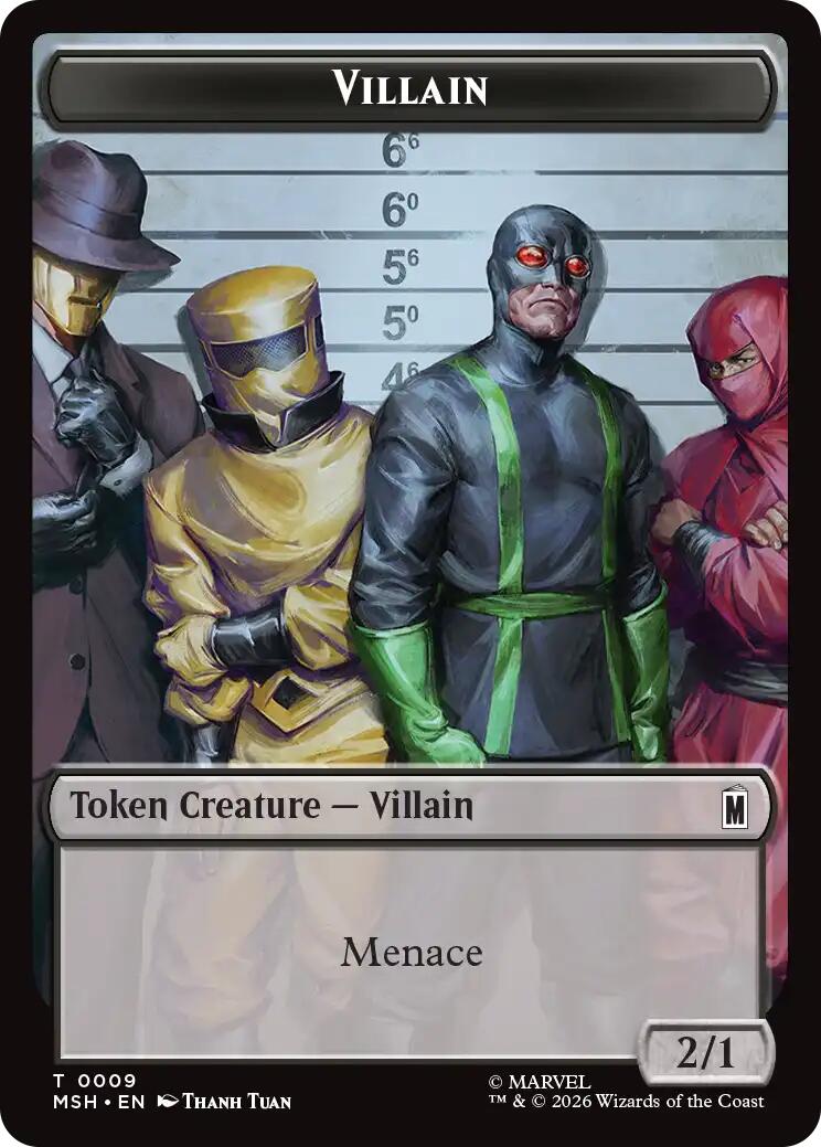 Villain // Treasure Double-Sided Token [Marvel Super Heroes Tokens] | Jack's On Queen