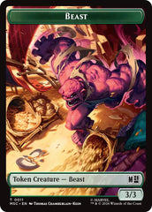 Beast // Vibranium Double-Sided Token [Marvel Super Heroes Commander Tokens] | Jack's On Queen
