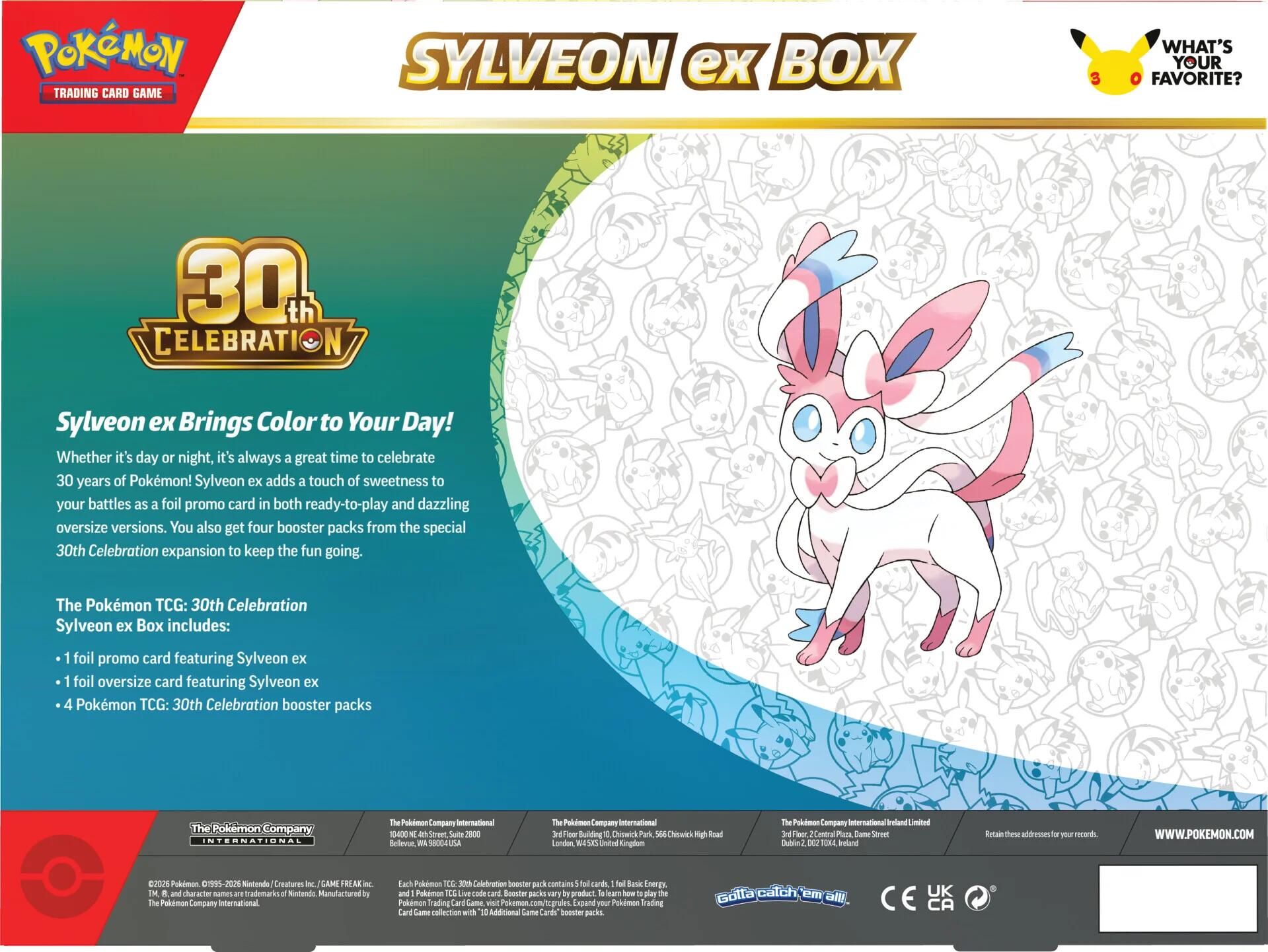 30th Celebration Sylveon ex Box | Jack's On Queen