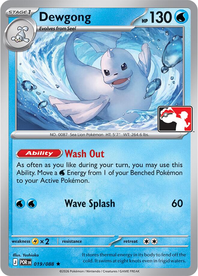 Dewgong (019/088) [Prize Pack Series Nine] | Jack's On Queen