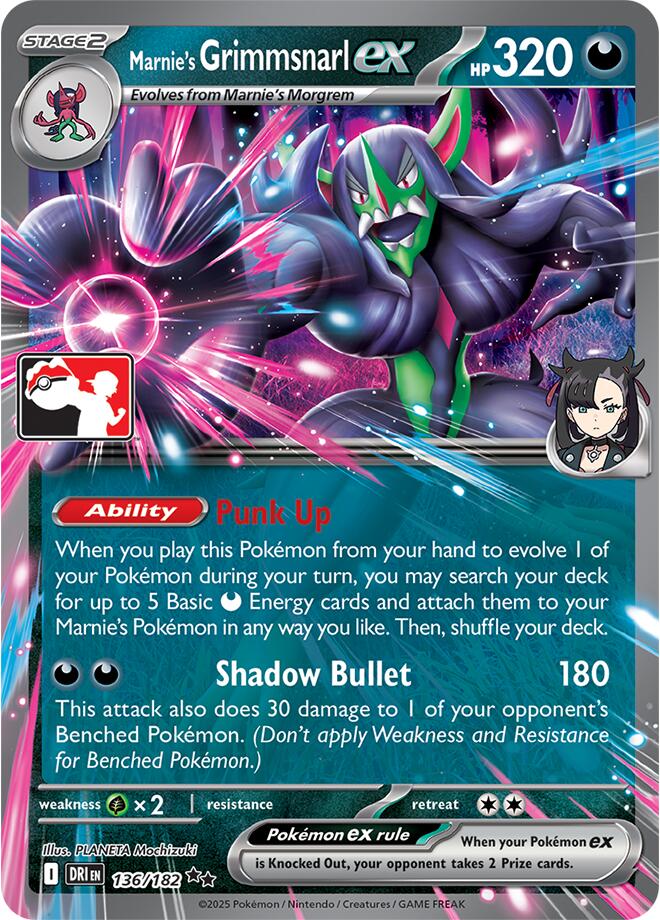 Marnie's Grimmsnarl ex (136/182) [Prize Pack Series Nine] | Jack's On Queen