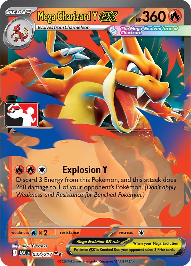 Mega Charizard Y ex (022/217) [Prize Pack Series Nine] | Jack's On Queen