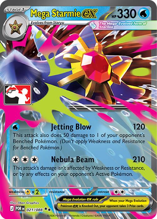 Mega Starmie ex (021/088) [Prize Pack Series Nine] | Jack's On Queen