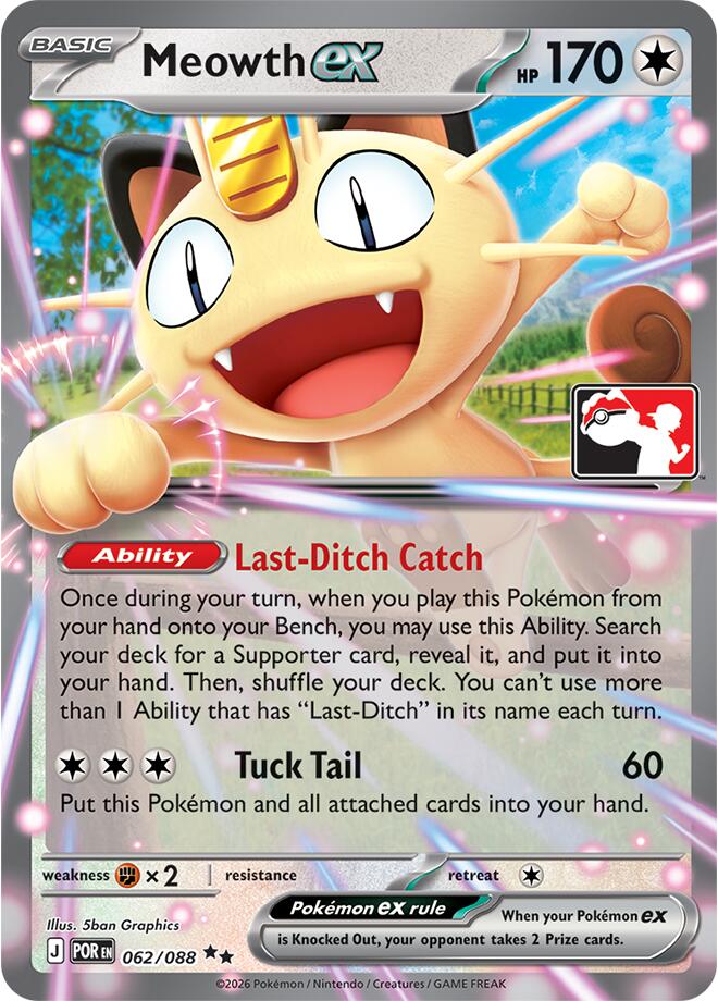 Meowth ex (062/088) [Prize Pack Series Nine] | Jack's On Queen
